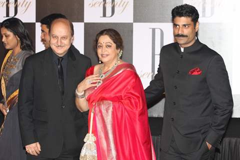 Anupam Kher with wife Kirron Kher at Amitabh Bachchan's 70th Birthday Party