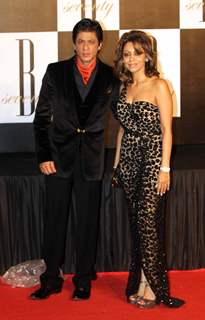 Shahrukh Khan with wife Gauri Khan at Amitabh Bachchan's 70th Birthday Party