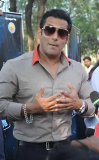 Bollywood actor Salman Khan at the launch of India's first ever reality TV tour in Mumbai.