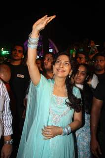 Juhi Chawla & Paresh promote film Main Krishna Hun at Falguni Pathak Dandiya