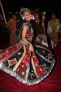 Juhi Chawla & Paresh promote film Main Krishna Hun at Falguni Pathak Dandiya