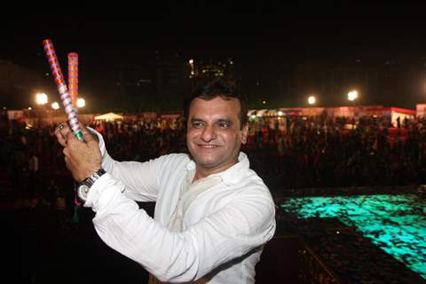 Paresh Ganatra promote film Main Krishna Hun at Falguni Pathak Dandiya