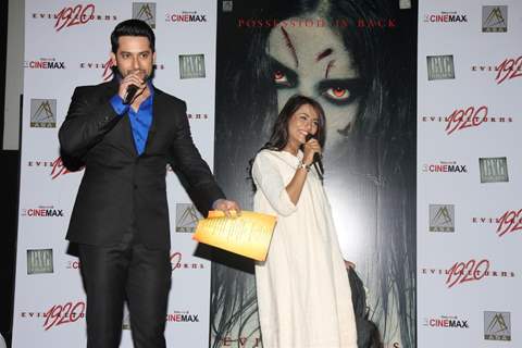 Aftab Shivdasani and Tia Bajpai at film 1920 Evil Returns press meet