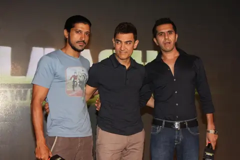 Farhan Akhtar, Aamir Khan and Ritesh Sidhwani at Talaash Music Launch