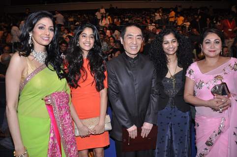 Sridevi, Jhanvi, Zhang Yimou, Gauri Shinde, Tina at Opening ceremony of 14th Mumbai Film Festival