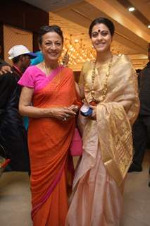 Tanuja and Kajol at North Bombay Sarbojanin Durga Puja 2012 in Juhu, Mumbai.