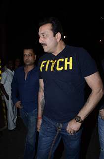 Actor Sanjay Dutt at Bollywood director Yash Chopra no more in Mumbai.