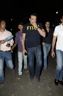 Actor Sanjay Dutt at Bollywood director Yash Chopra no more in Mumbai.