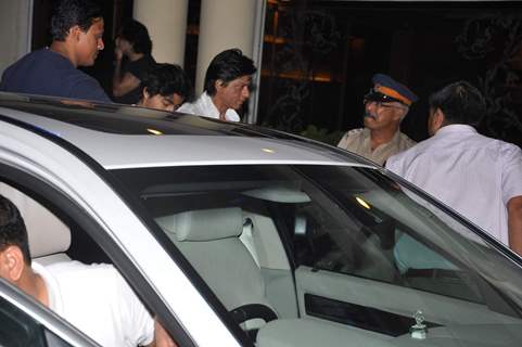 Actor Shah Rukh Khan at Bollywood director Yash Chopra no more in Mumbai.