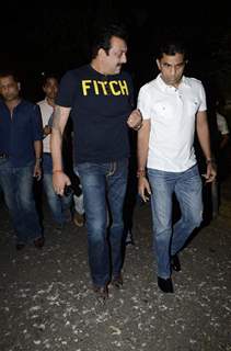 Actor Sanjay Dutt at Bollywood director Yash Chopra no more in Mumbai.