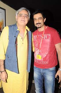 Hansal Mehta and Sanjay Suri spotted at 14th Mumbai Film Festival in Mumbai.