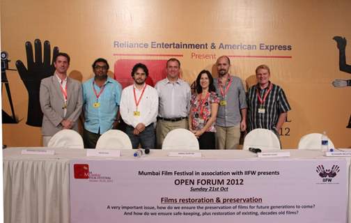 Mike Pogorselski, Shivendra Dungarpur, David Pozzi, Kimball Thurstan, Margaret Boode and Schawn Belston at 14th Mumbai Film Festival in Mumbai.