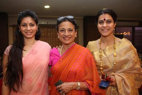 Tanuja with daughters Tanuja and Kajol visit North Bombay's Sarbojanin Durga Puja - Day 2