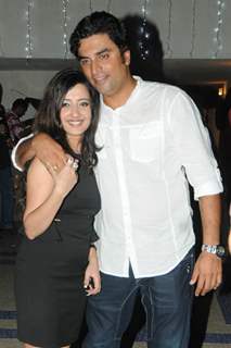 Amy Billimoria with her husband Farzad at her B'Day Bash