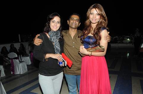 Tulip Joshi with Capt. Nair and Shama Sikander at Amy Billimoria B'Day Bash