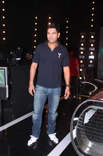 Yuvraj Singh visits the sets of India's Got Talent in Mumbai on Friday, October 26 2012.
