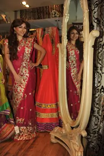 Soha Ali Khan with Mahima Bansal (proprietor of HUE) at the launch of HUE fashion’s new collection at Inox in Nariman Point, Mumbai