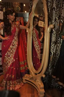 Soha Ali Khan with Mahima Bansal (proprietor of HUE) at the launch of HUE fashion’s new collection at Inox in Nariman Point, Mumbai