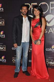 Kabir Khan with wife Mini Mathur at Peoples Choice Awards 2012