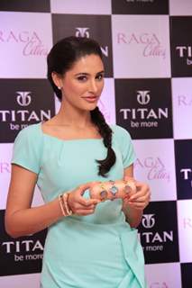 Bollywood actress Nargis Fakhri unveiling of the exquisite Raga Cities Collection of watches by Titan at World of Titan store in Bandra, Mumbai.