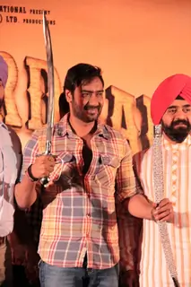 Bollywood actor Ajay Devgan at Son Of Sardaar press meet to resolve issues with Sikh Community leaders at Hotel Novotel in Juhu, Mumbai.