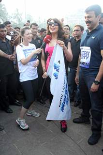 Bipasha Basu Flag Off Ndtv Marathon