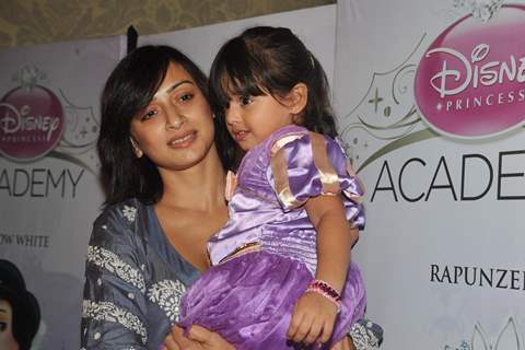 Gauri Pradhan with her daughter Katya at the launch of Disney Princess Academy