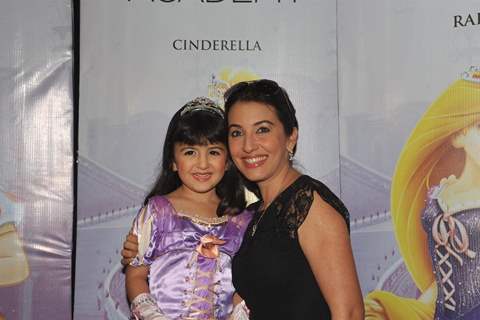 Perizaad Zorabian with daughter Zaha at the launch of Disney Princess Academy