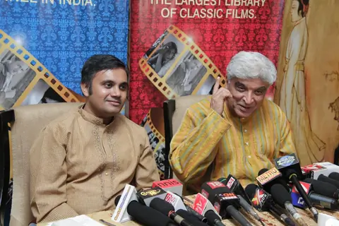 Javed Akhtar gestures during the launch of Classic Legends Season 2 on Zee Classic