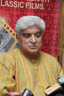 Javed Akhtar gestures during the launch of Classic Legends Season 2 on Zee Classic