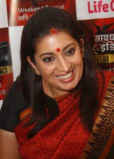 Smriti Irani host of Life OK's docu-drama 'Savdhaan India India Fight Back', press conference