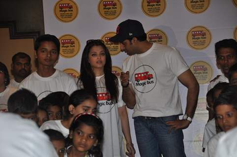 Abhishek, Aishwarya Bachchan At Magic Bus Event