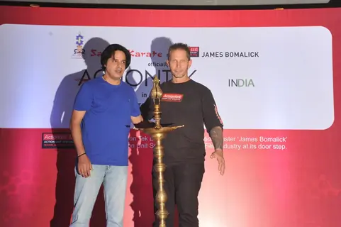 James Bomalik during the launch of India’s largest karate school Actiontek India