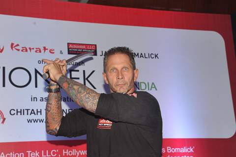 James Bomalik during the launch of India’s largest karate school Actiontek India