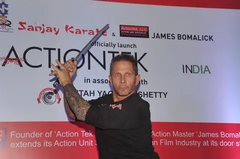 James Bomalik during the launch of India’s largest karate school Actiontek India