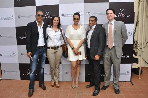 Bollywood actor Sonakshi Sinha during the Metro Motors Auto Hangar H M Mehta Trophy at Mahalaxmi Race Course in Mumbai