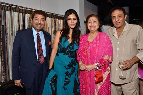 Nisha Jamwal with Bindu and Ranjeet at Splendour collection launch hosted by Nisha Jamwal