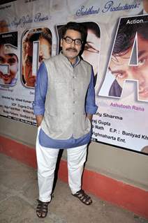 Ashutosh Rana at First item song shoot of film Soda at Kamalistan studio in Mumbai