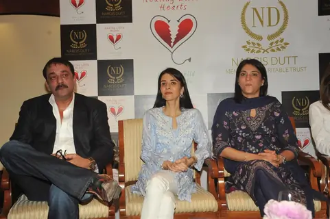 Sanjay Dutt with sisters Namrata Dutt and Priya Dutt attended the Nargis Dutt Memorial Trust