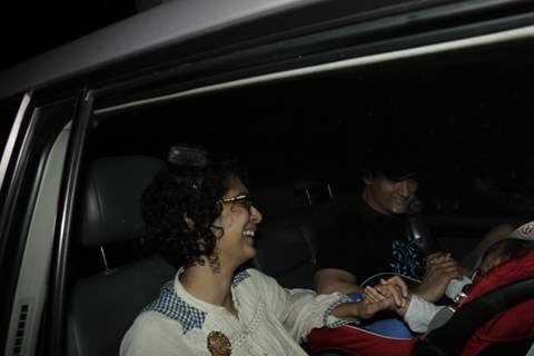 Aamir Khan and Kiran Rao at his son Azad Rao Khan's first birthday party in Mumbai