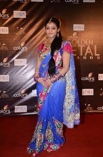 Jyotsna Chandola as Khushi of Sasural SImar Ka at Colors Golden Petal Awards Red Carpet Moments