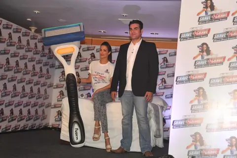 Malaika Arora with husband Arbaaz Khan during an promotional event of Gillette