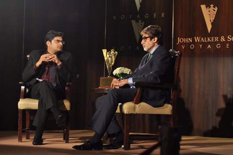 Bollywood actor Amitabh Bachchan honoured as the 'John Walker & Sons Game Changer of the Century' at Hotel Taj Mahal Palace in Colaba, Mumbai.