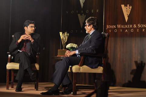 Bollywood actor Amitabh Bachchan honoured as the 'John Walker & Sons Game Changer of the Century' at Hotel Taj Mahal Palace in Colaba, Mumbai.