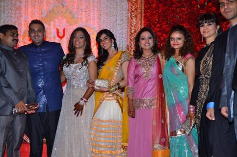 Avani and Puneet at their wedding reception in Mumbai.