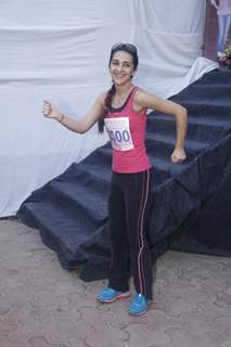 Bollywood actress Tara Sharma at the first edition of Pinkathon International 10k women's run for breast cancer awareness at Bandra Kurla Complex in Mumbai.