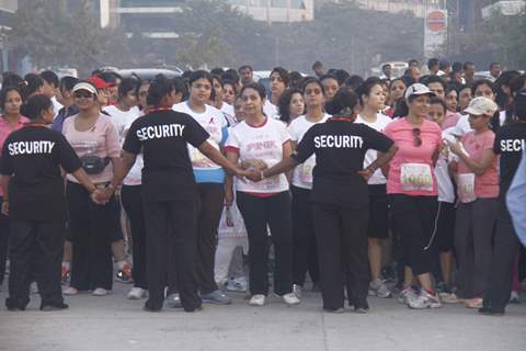 The first edition of Pinkathon International 10k women's run for breast cancer awareness at Bandra Kurla Complex in Mumbai.