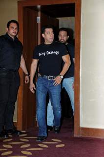 Bollywood actor Salman Khan campaigning charity and Promotion of Dabangg 2 in Hyderabad.