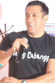 Bollywood actor Salman Khan campaigning charity and Promotion of Dabangg 2 in Hyderabad.