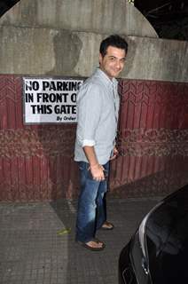 Bollywood actor Sanjay Kapoor at film Dabangg 2 special screening at Ketnav Preview Theater in Mumbai on Monday.